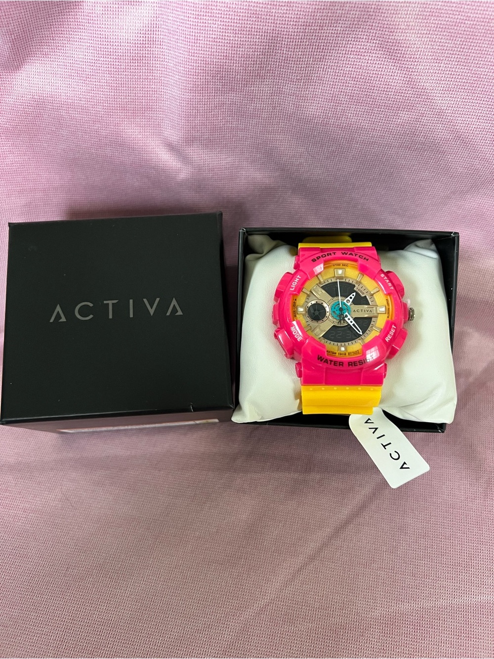 NEW! Activa by Invicta Men's Sport Watch in Red and Yellow - Picture 2 of 3